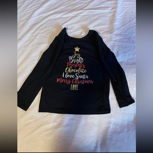 Kids Christmas long sleeve shirt with sayinf